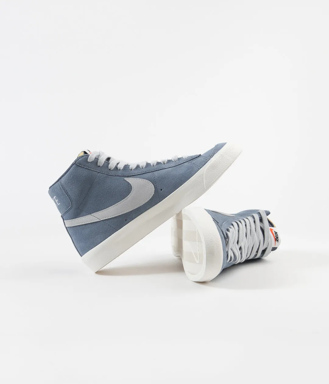 Nike Blazer Mid '77 Suede Shoes - Thunderstorm / Pure Platinum - Sail