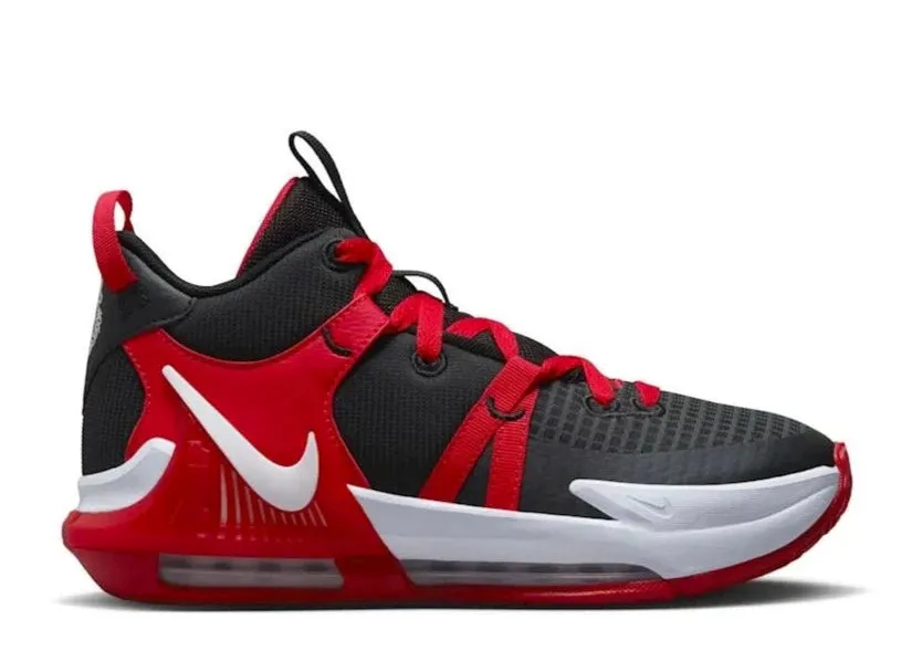 Nike Kids LeBron Witness 7 Basketball Shoes (Black/Red)