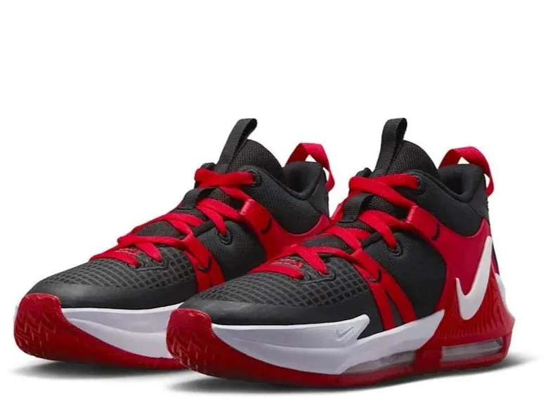 Nike Kids LeBron Witness 7 Basketball Shoes (Black/Red)