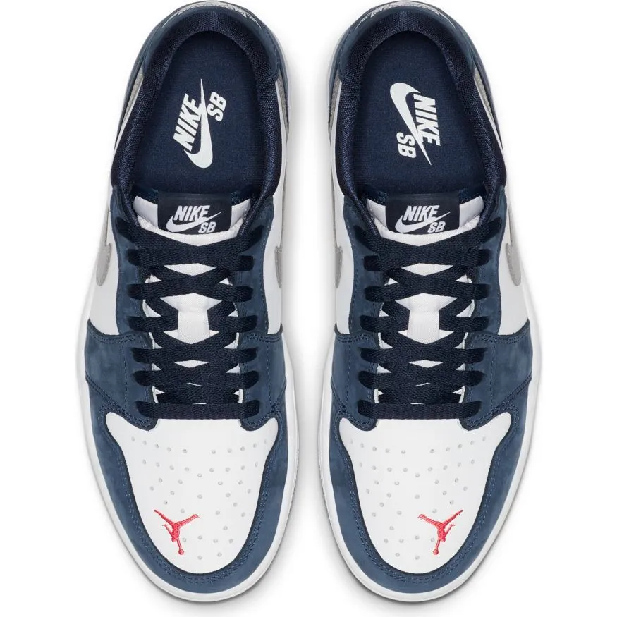 Nike SB X Air Jordan 1 Low - Midnight Navy/Metallic Silver-White