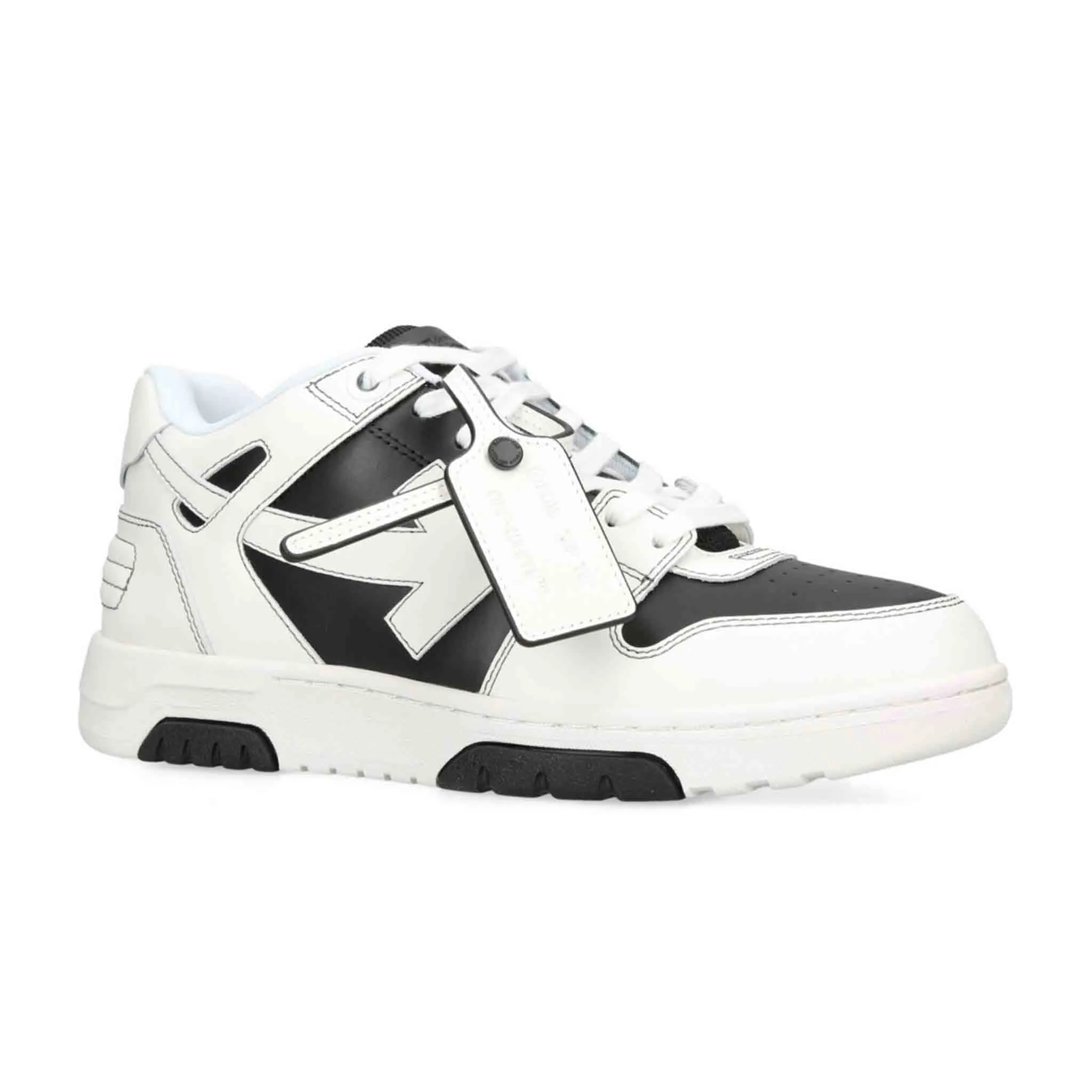 OFF-WHITE Out Of Office Calf Leather in Black/ White