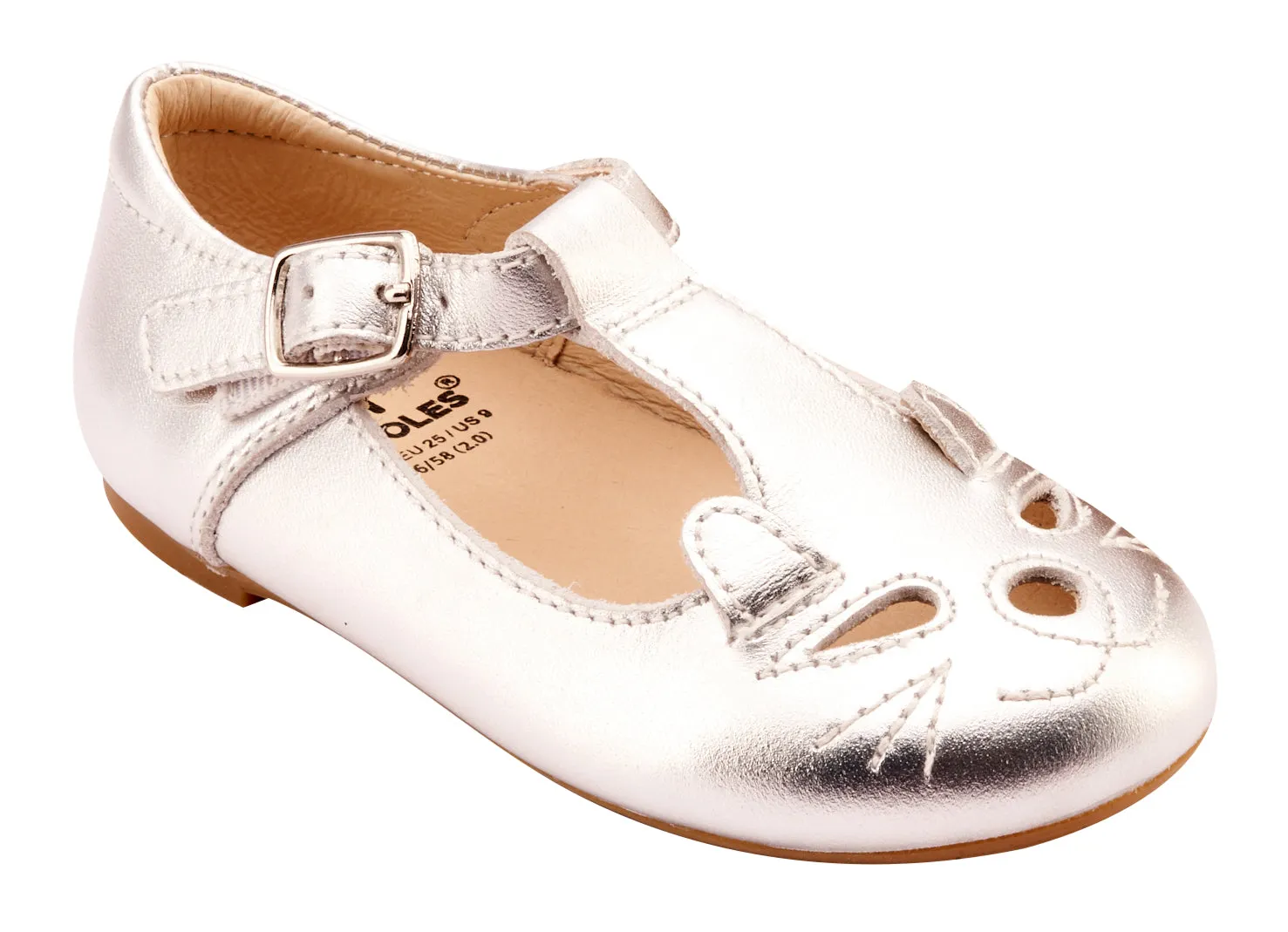 Old Soles Girl's 816 Kitty-Jane Dress Shoes - Silver