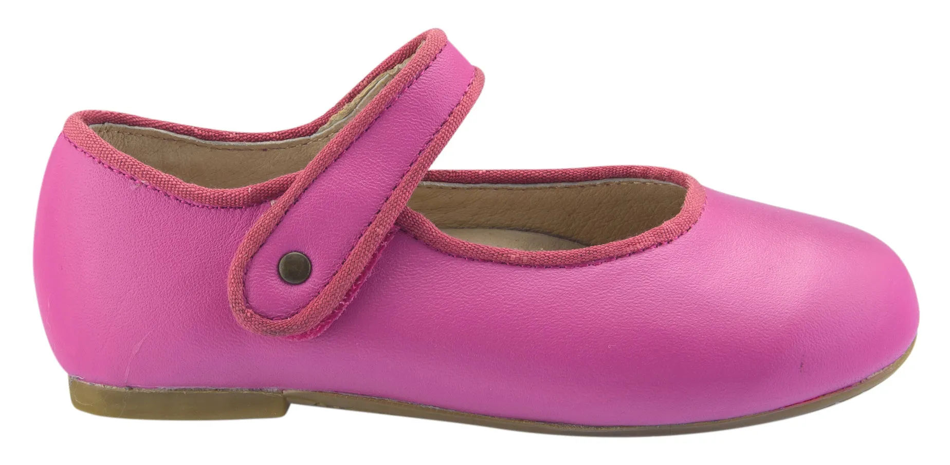 Old Soles Girl's Lady Jane Leather Mary Janes, Fuchsia