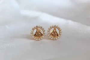 Our Lady of Grace Round Earrings