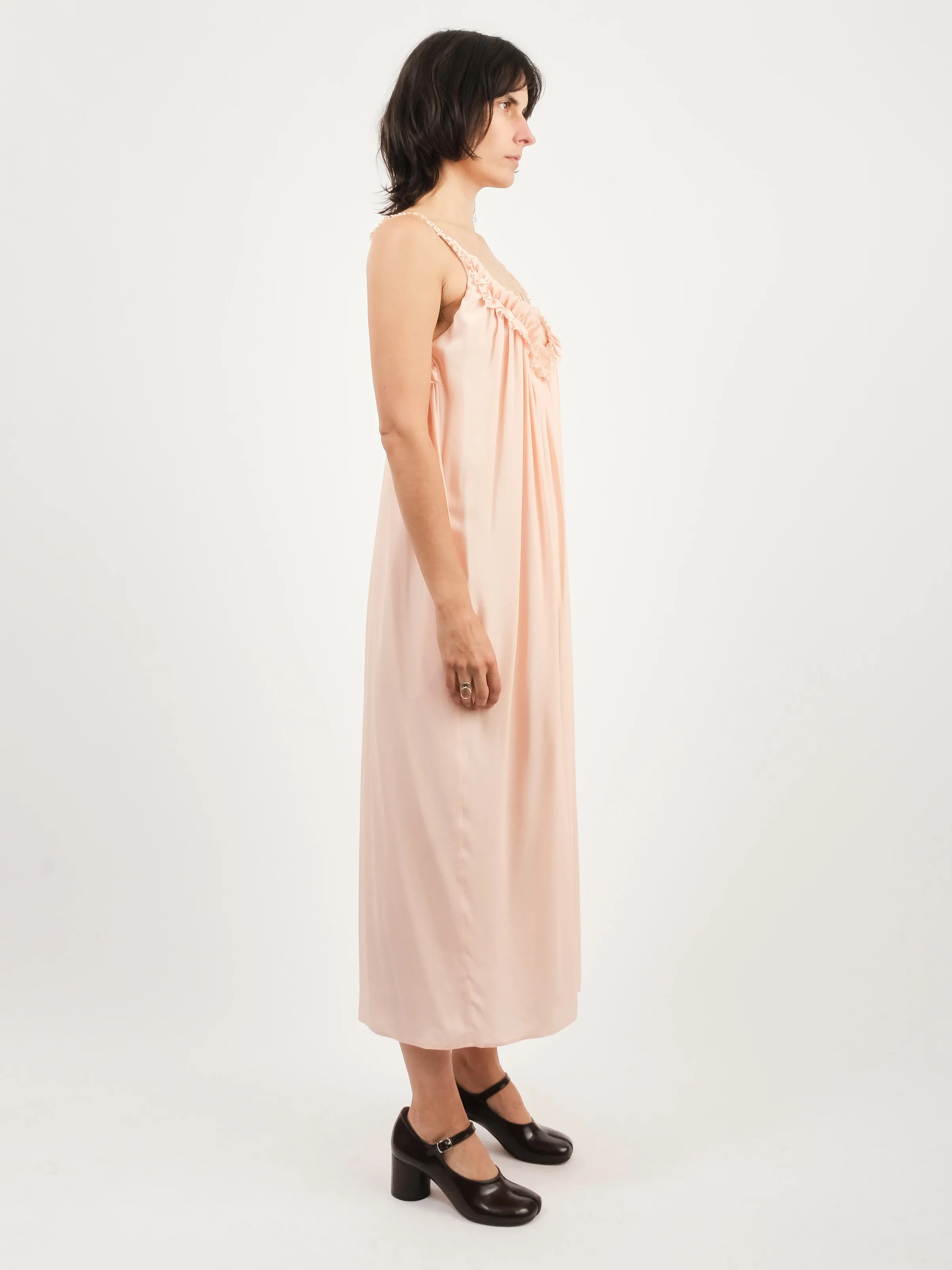 Peach Integrated Bra Tulip Dress