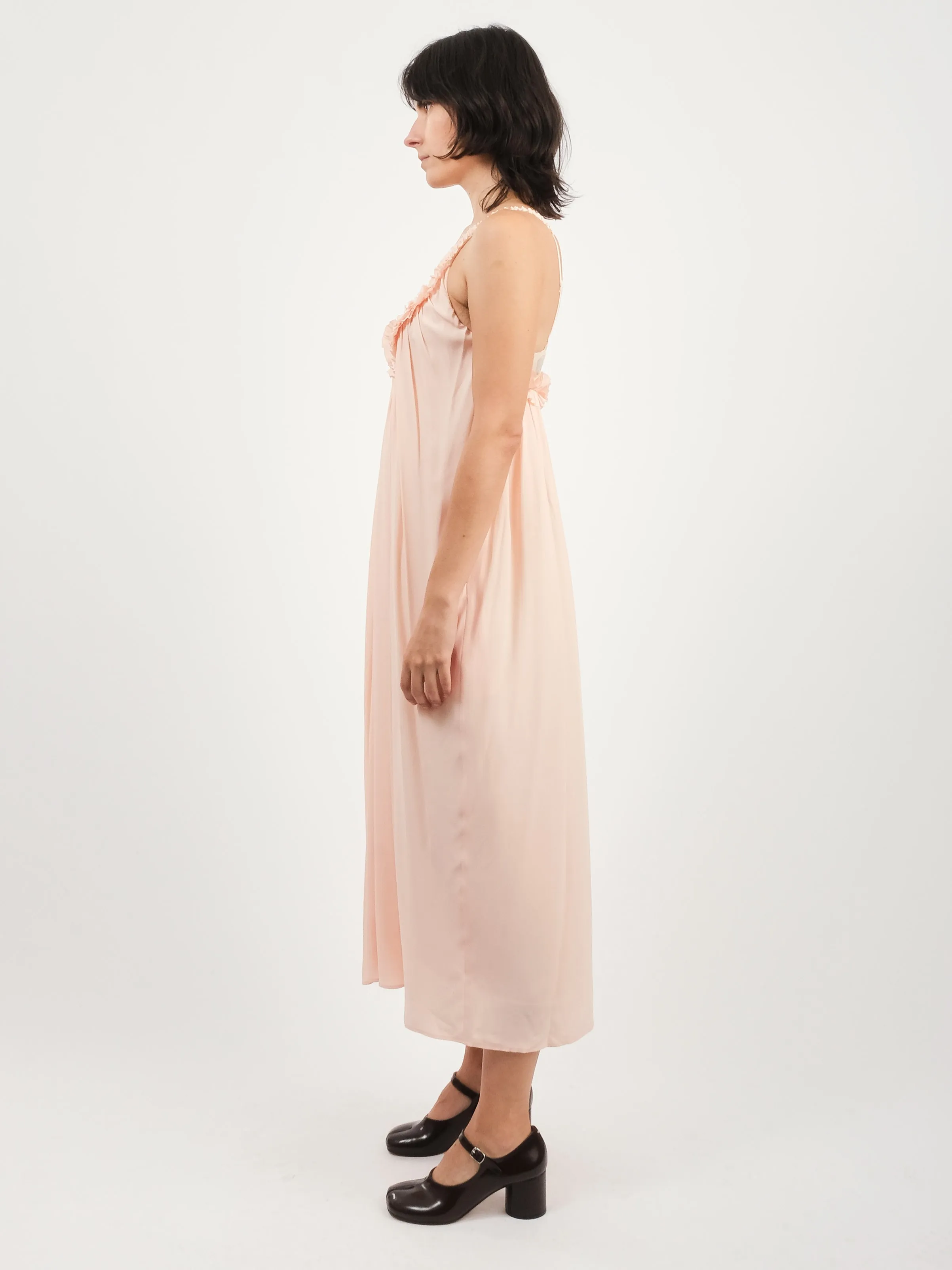 Peach Integrated Bra Tulip Dress