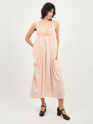 Peach Integrated Bra Tulip Dress