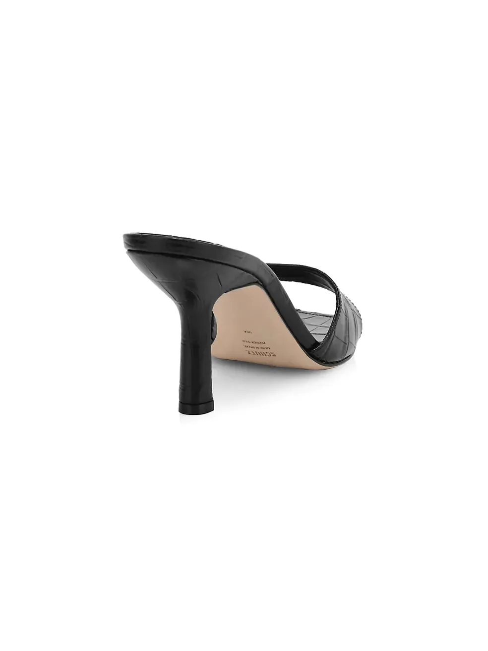 Posseni Leather Sandal - Black Crocodile