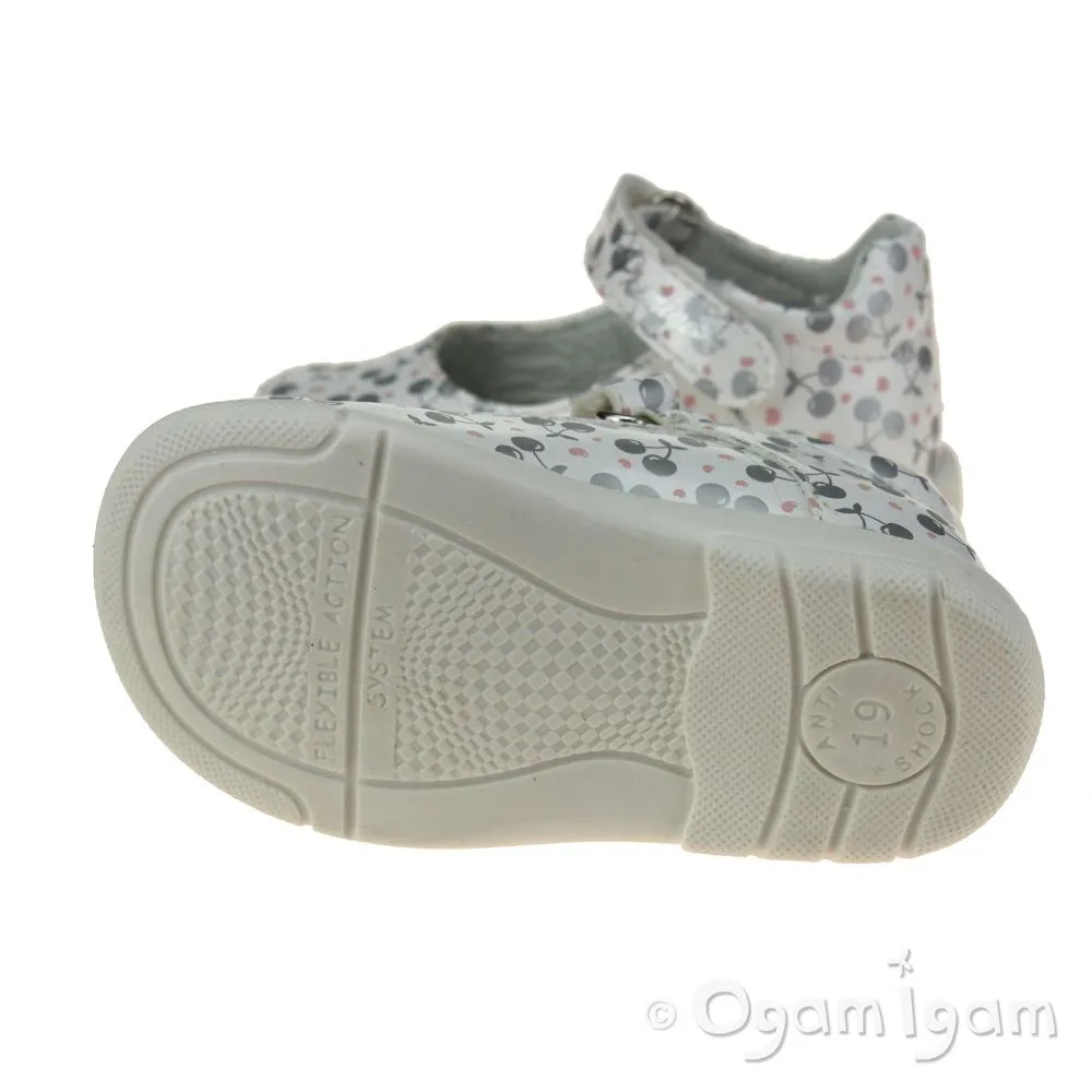 Primigi 5402411 Girls White Silver Cherries Shoe