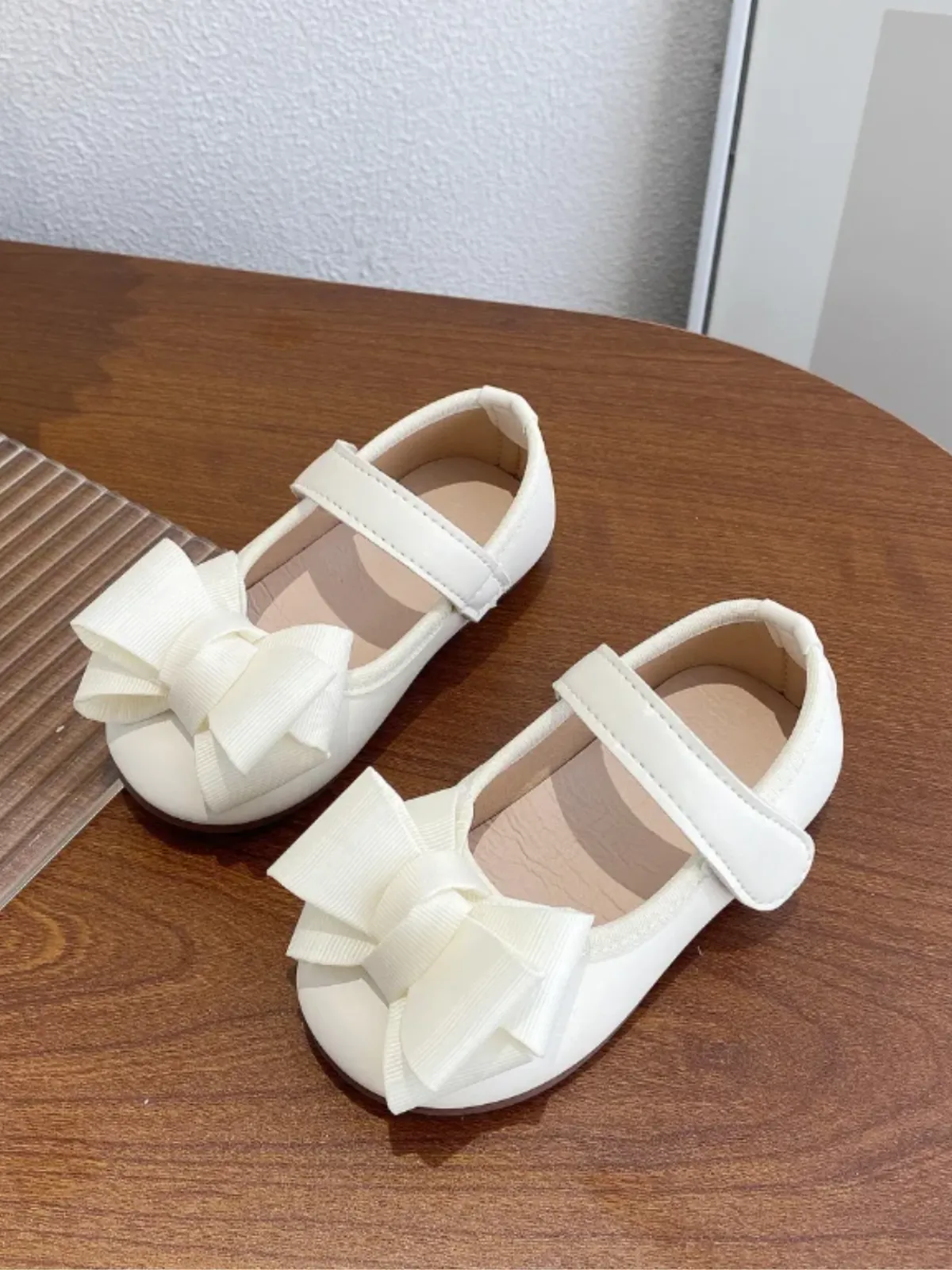 Princess Bowtie Mary Janes Elegant Round Toe Non-Slip Flats by Liv and Mia