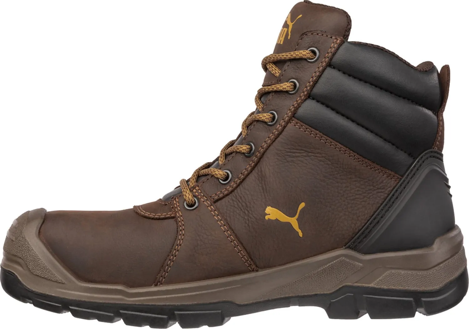 Puma Safety Womens Tornado CTX Mid EH WP ASTM Brown Leather Work Boots