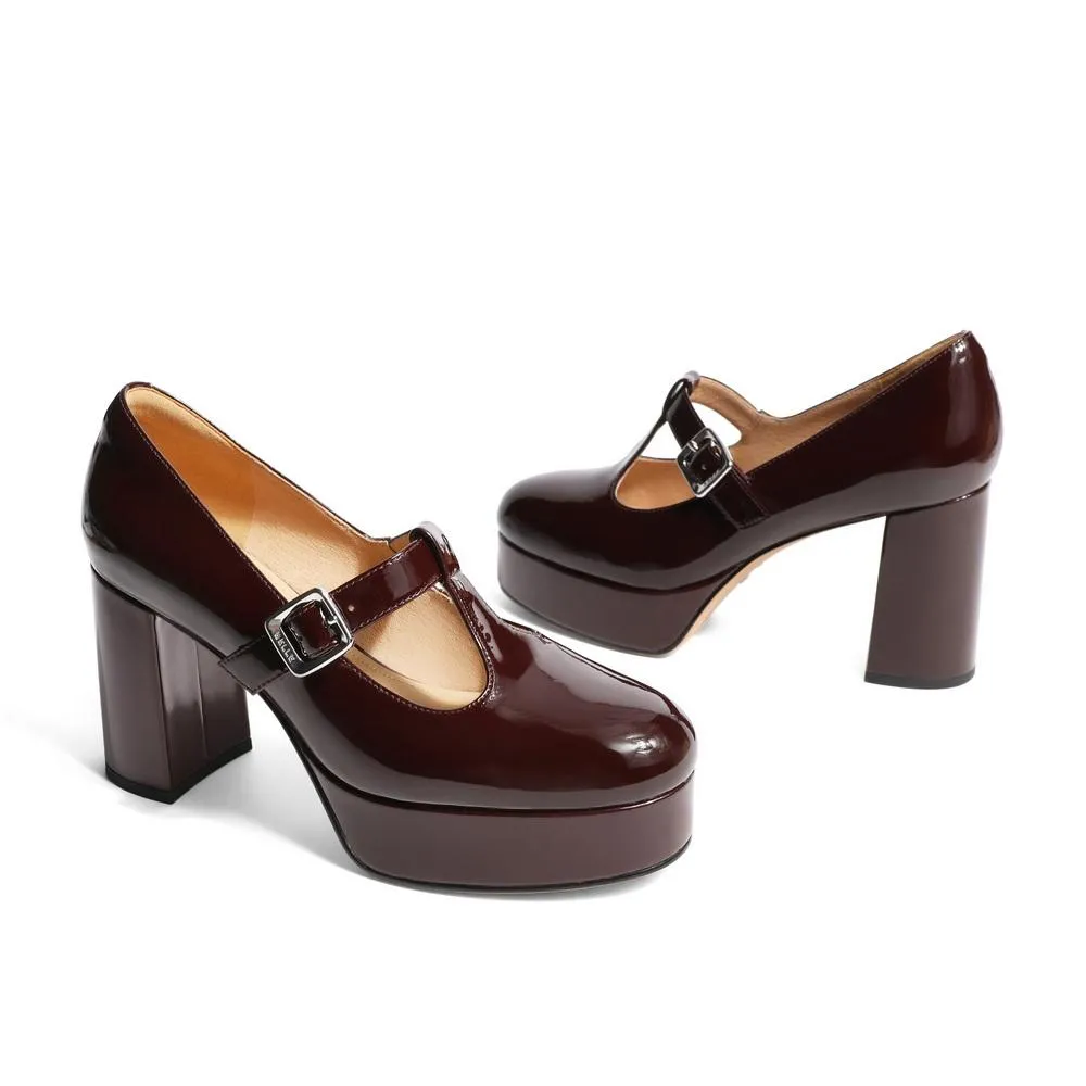 Purpdrank - Women Elegant Leather Mary Janes