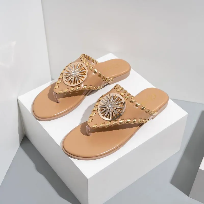 Rhinestone Flat Sandals