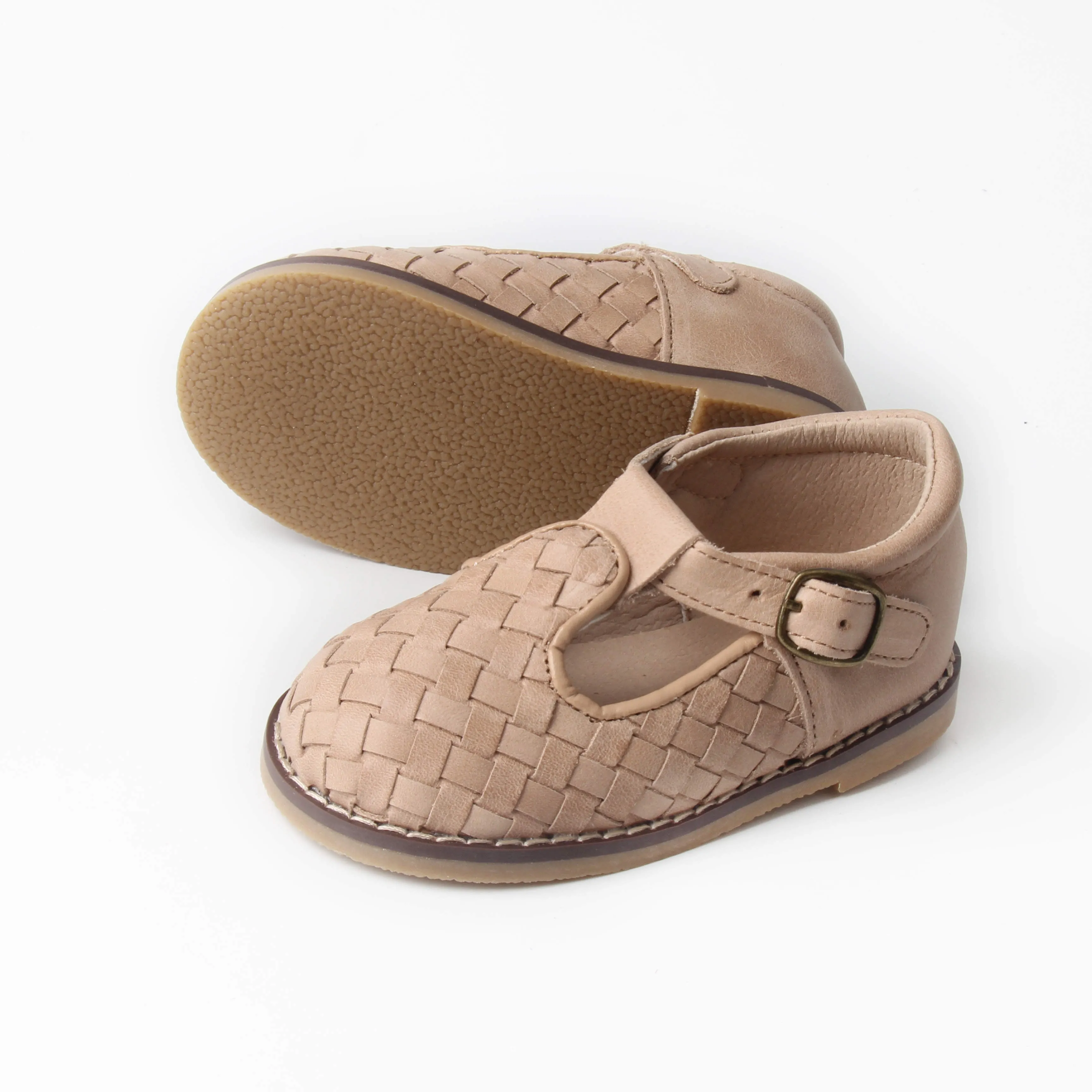 Riley T-Straps -  Vanilla Woven