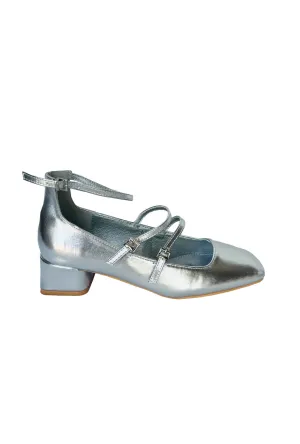 SAMPLE - Square Toe Mary Jane - Silver