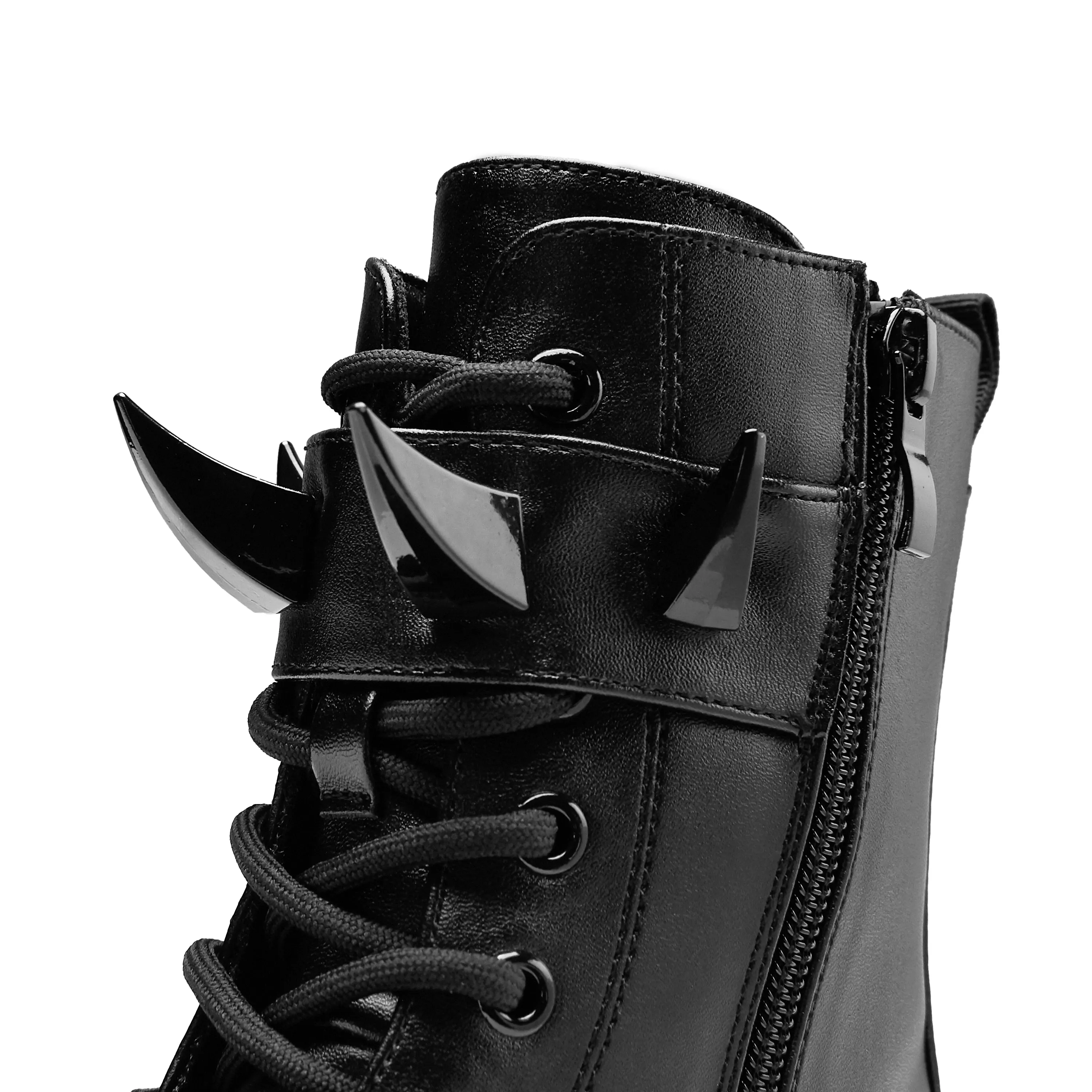 Santoku Trident Spike Platform Boots - Black