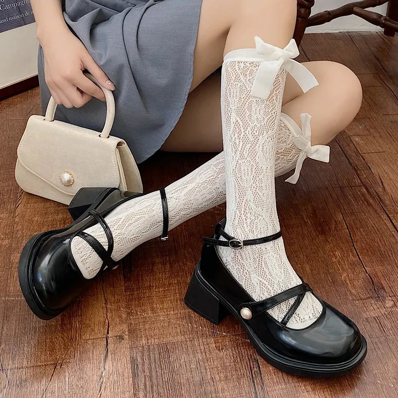 Sohiwoo Retro Brown Mary Jane Shoes Women Thick Heels Ankle Buckle Lolita Shoes Woman Uniform Pu Leather Student Shoes Female