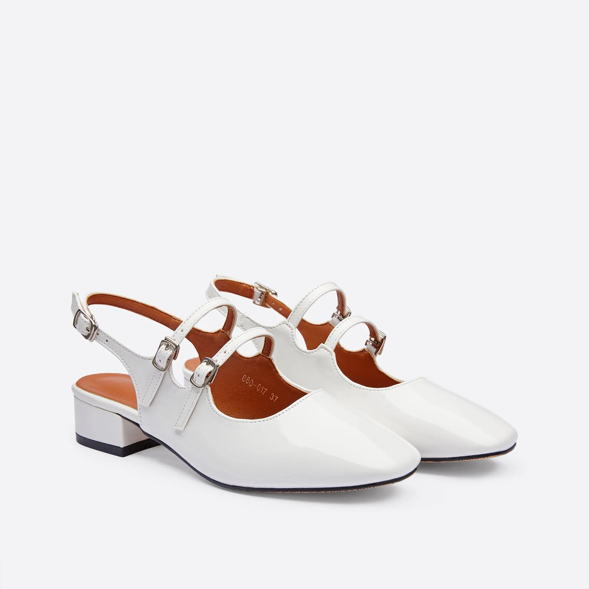 Sohiwoo  Women Elegant Heeled Mary Janes