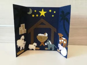 Stand-Up Christmas Nativity - Can be used as Christmas Decoration or Christmas Card (270)