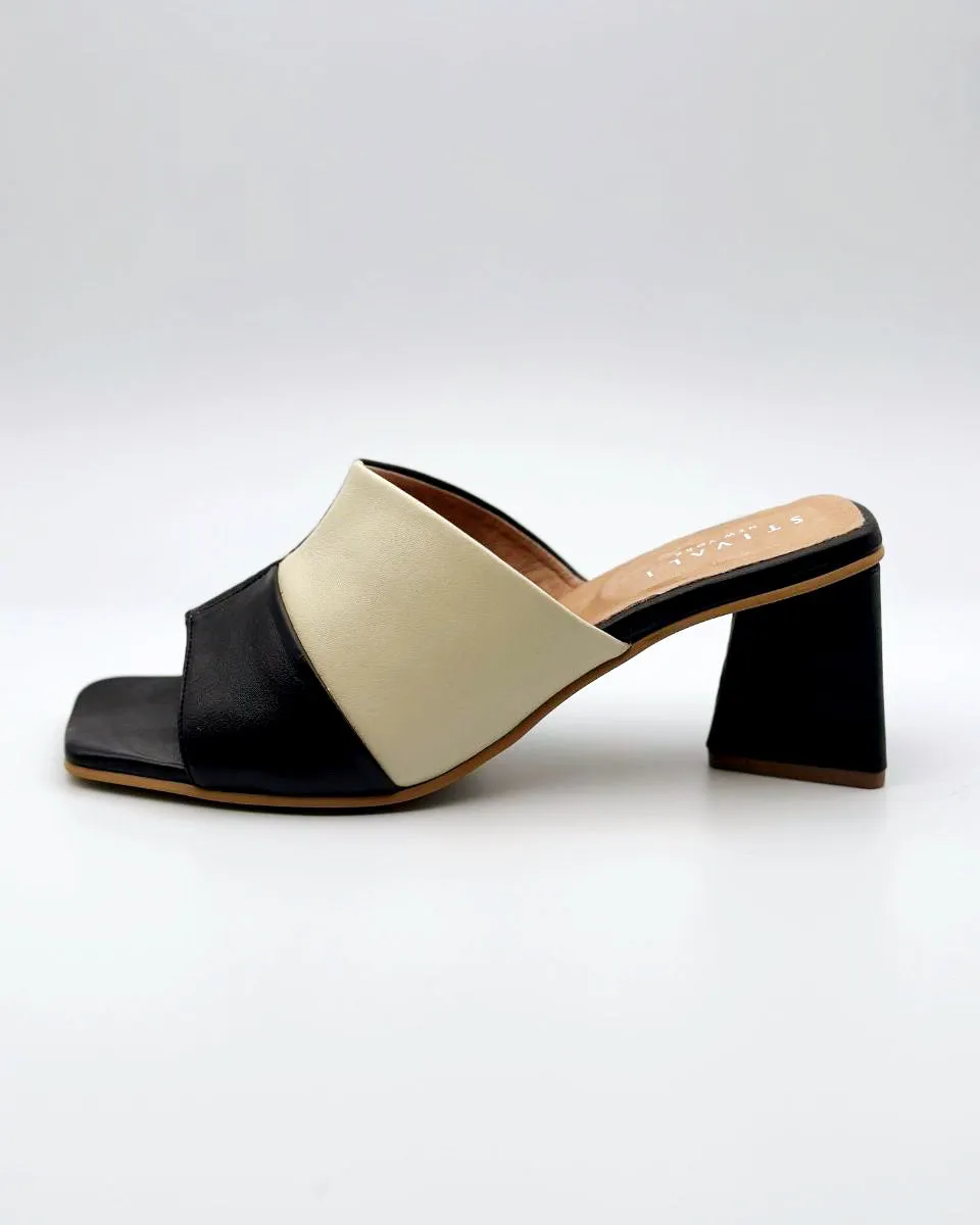 STIVALI Soulmate Block Heel in Black/White