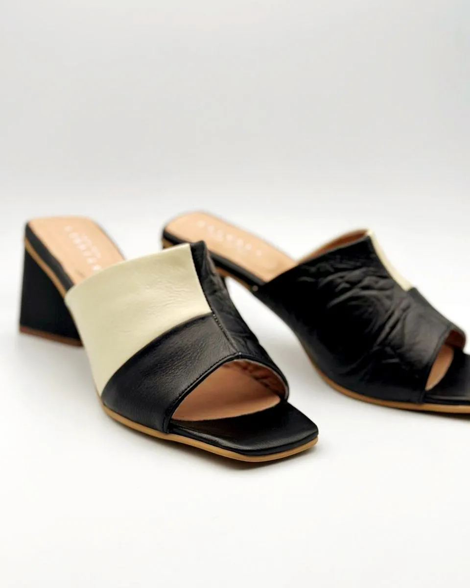 STIVALI Soulmate Block Heel in Black/White