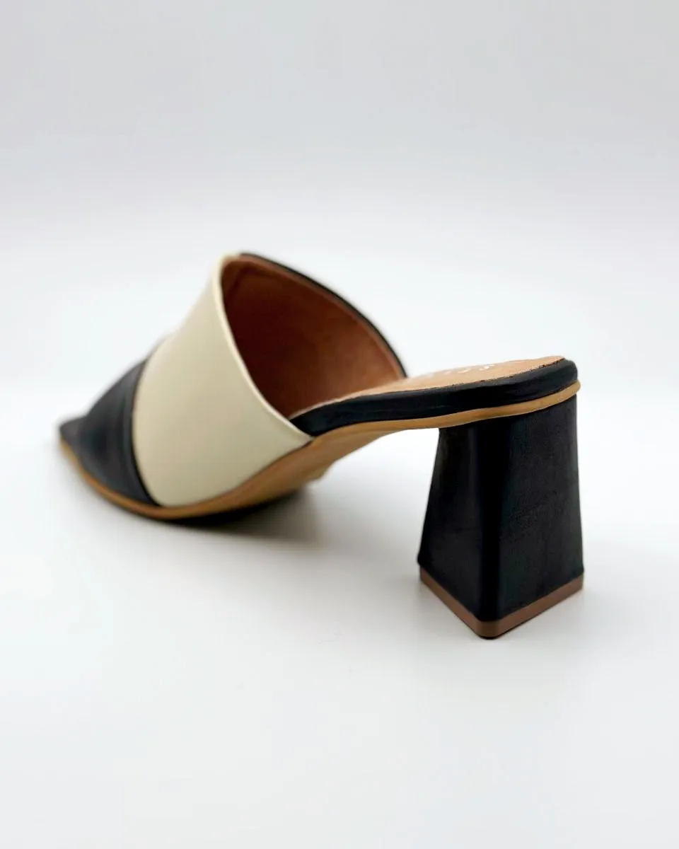 STIVALI Soulmate Block Heel in Black/White