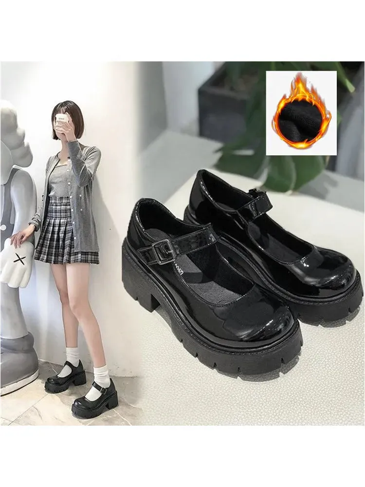 TAVIMART  -  Lolita Shoes on Heels Platform Shoes Women's Shoes Japanese Style Mary Janes Vintage Girls High Heel Student Shoes Sandals Pumps