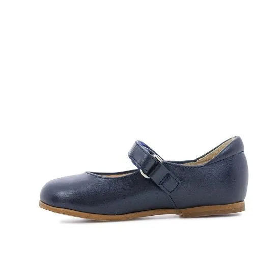 Tetel Classic Leather Mary Janes - Navy