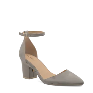 The D'Orsay - Storm Suede   Block Heel Kit 3 Storm - FINAL SALE