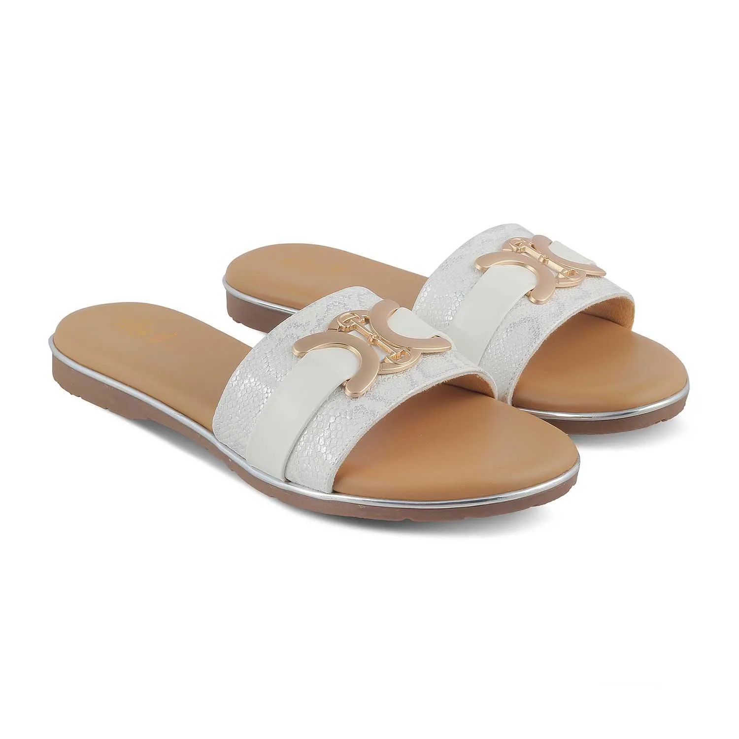 The Joy White Women's Casual Flats Tresmode