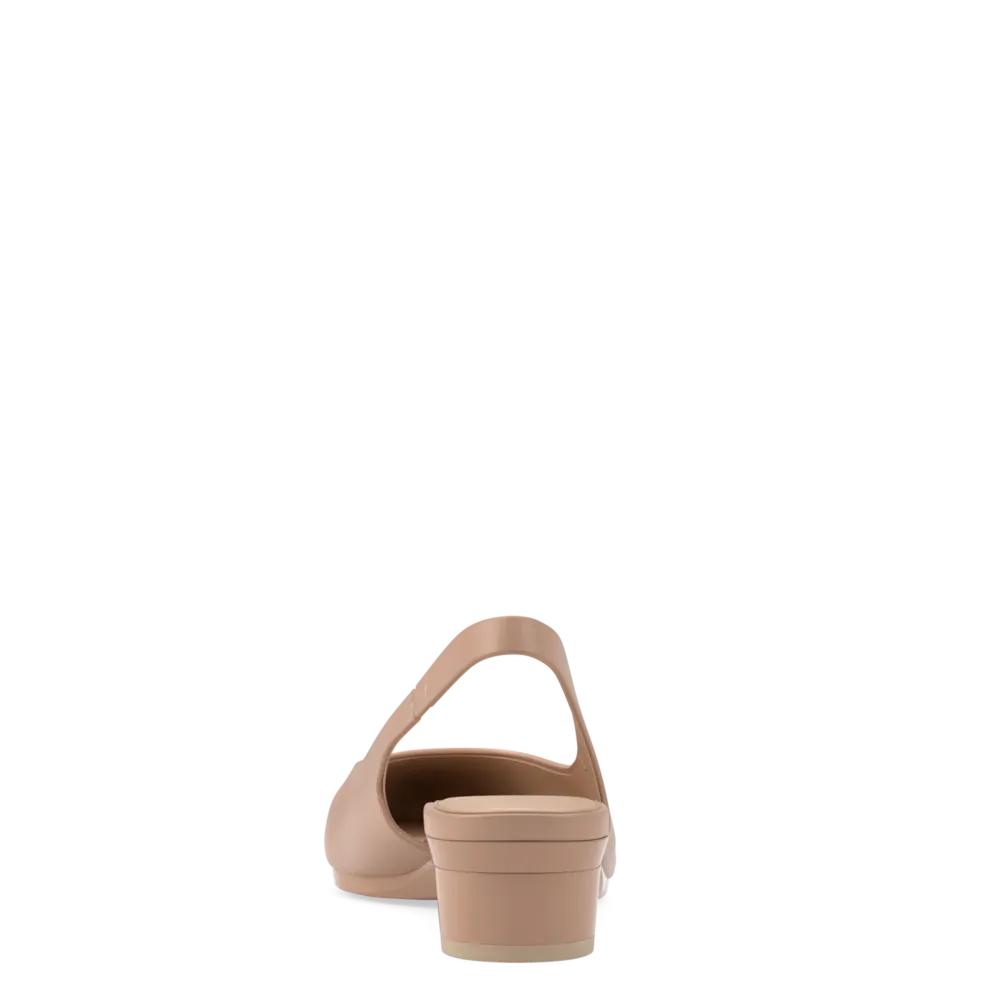 The Slingback - Latte Leather Flat