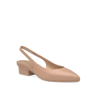 The Slingback - Latte Leather Flat