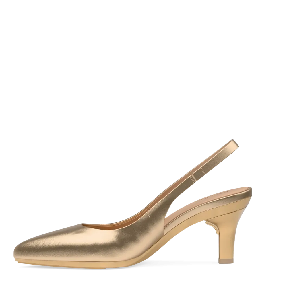 The Slingback - Matte Gold 3 Stiletto