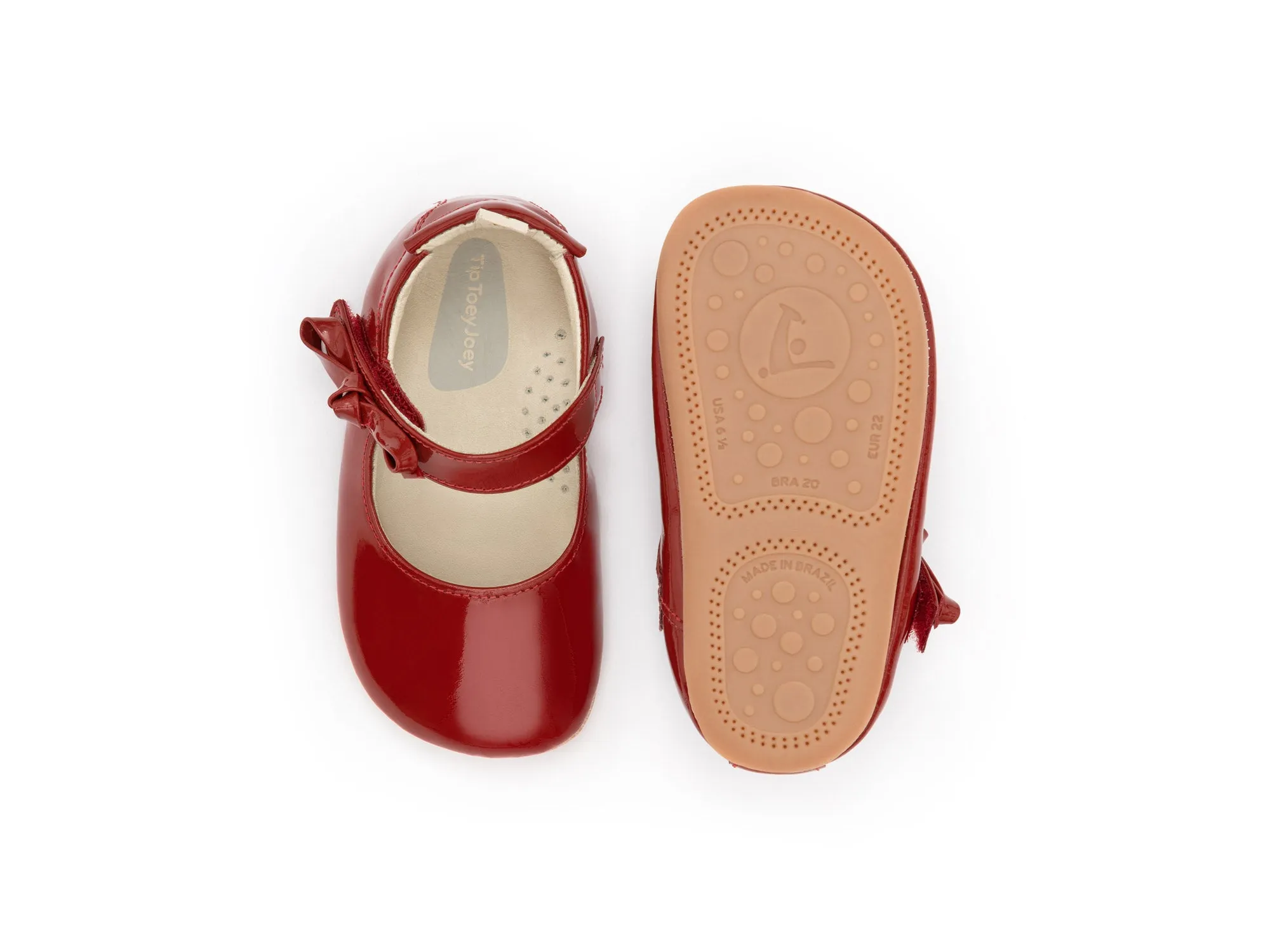 Tip Toey Joey TODDLER MARY JANES DOROTHY - PATENT RED