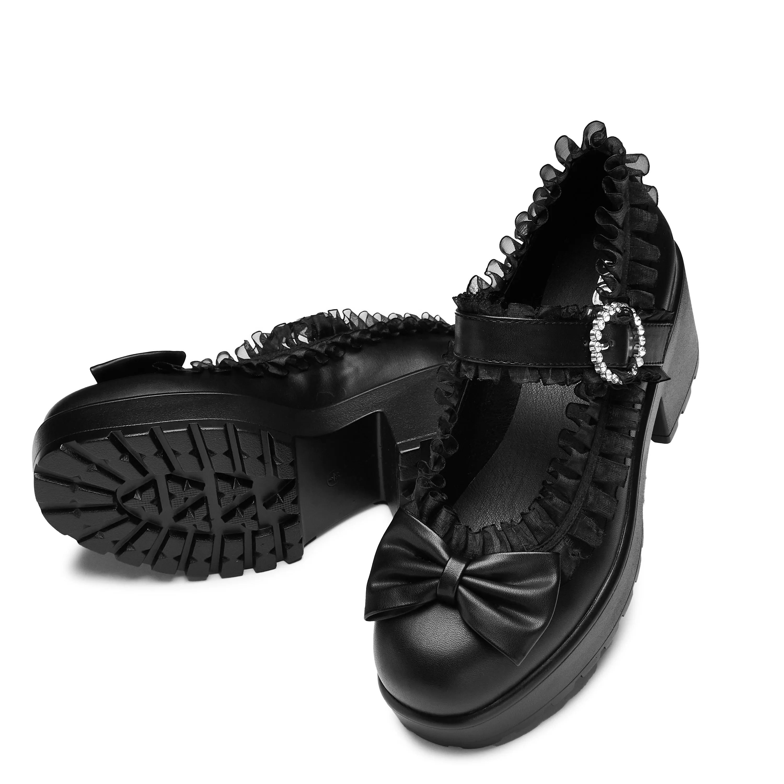 Tira Ruffle Mary Janes ‘ Dark Delights Edition’