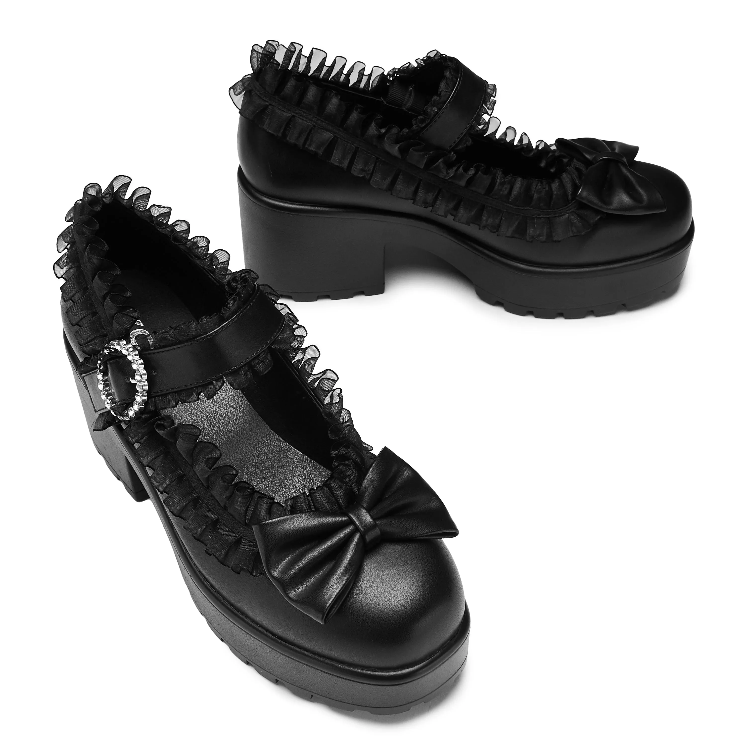 Tira Ruffle Mary Janes ‘ Dark Delights Edition’