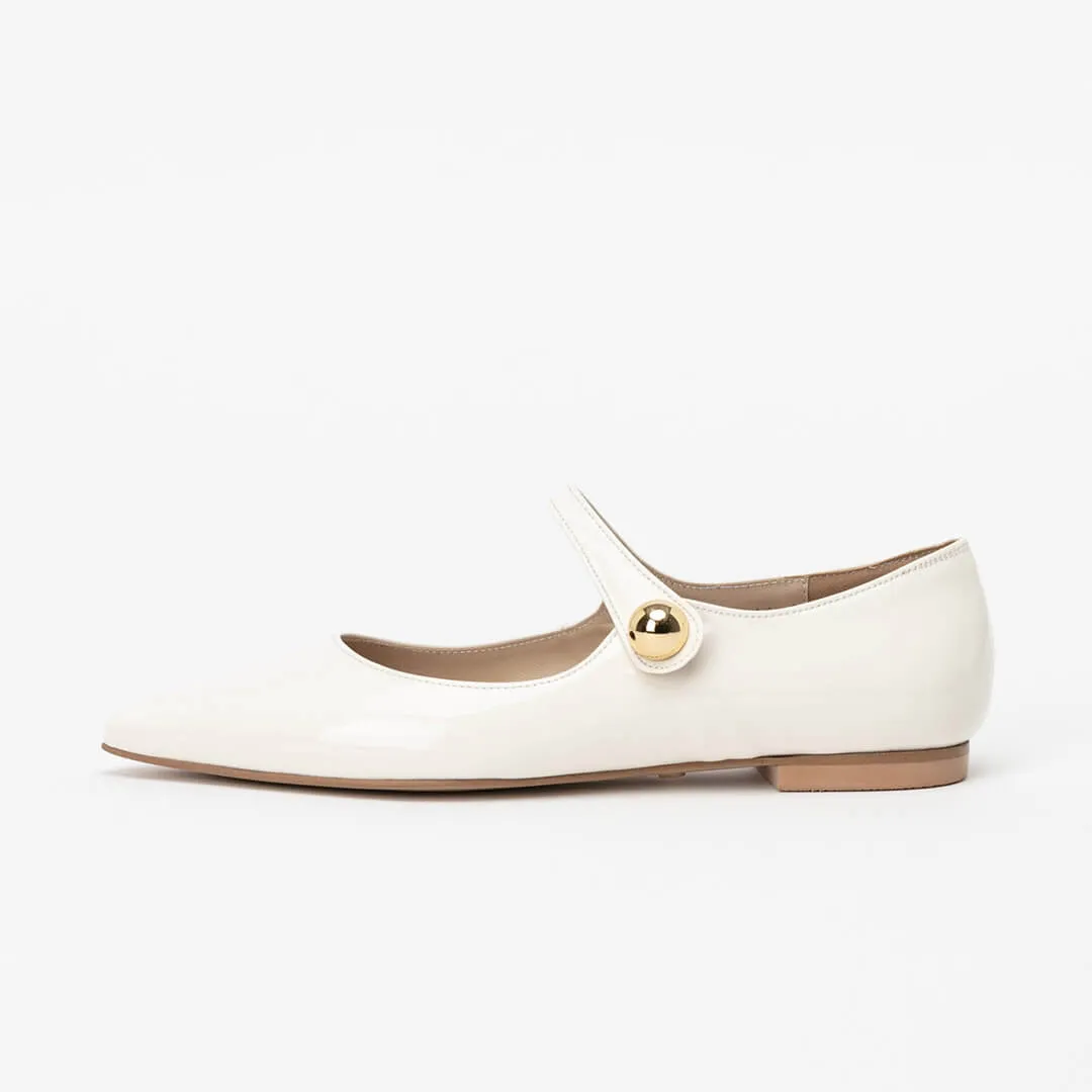 *UK size 1 - ABBIE - ivory, 1cm heels