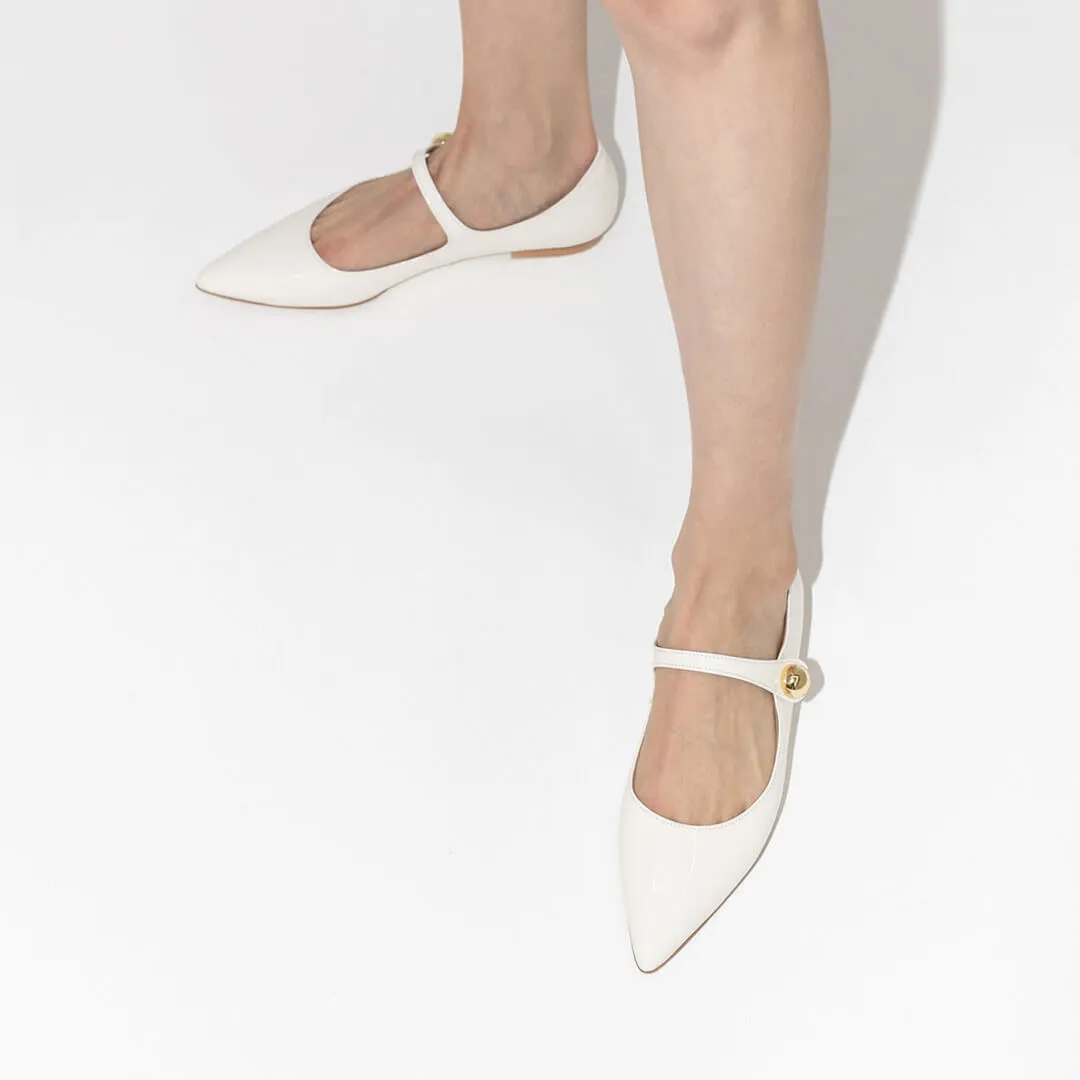 *UK size 1 - ABBIE - ivory, 1cm heels