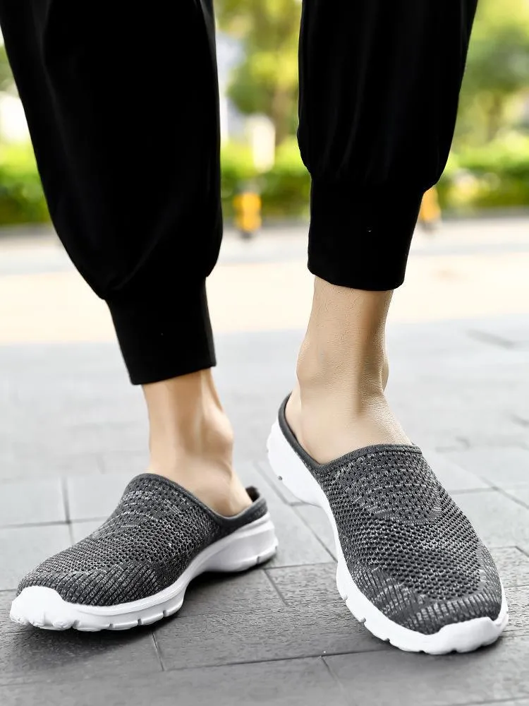 Unisex Summer Casual Slip On Half Shoes Summer Casual Mesh Comfortable Shoes