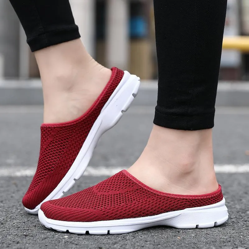 Unisex Summer Casual Slip On Half Shoes Summer Casual Mesh Comfortable Shoes