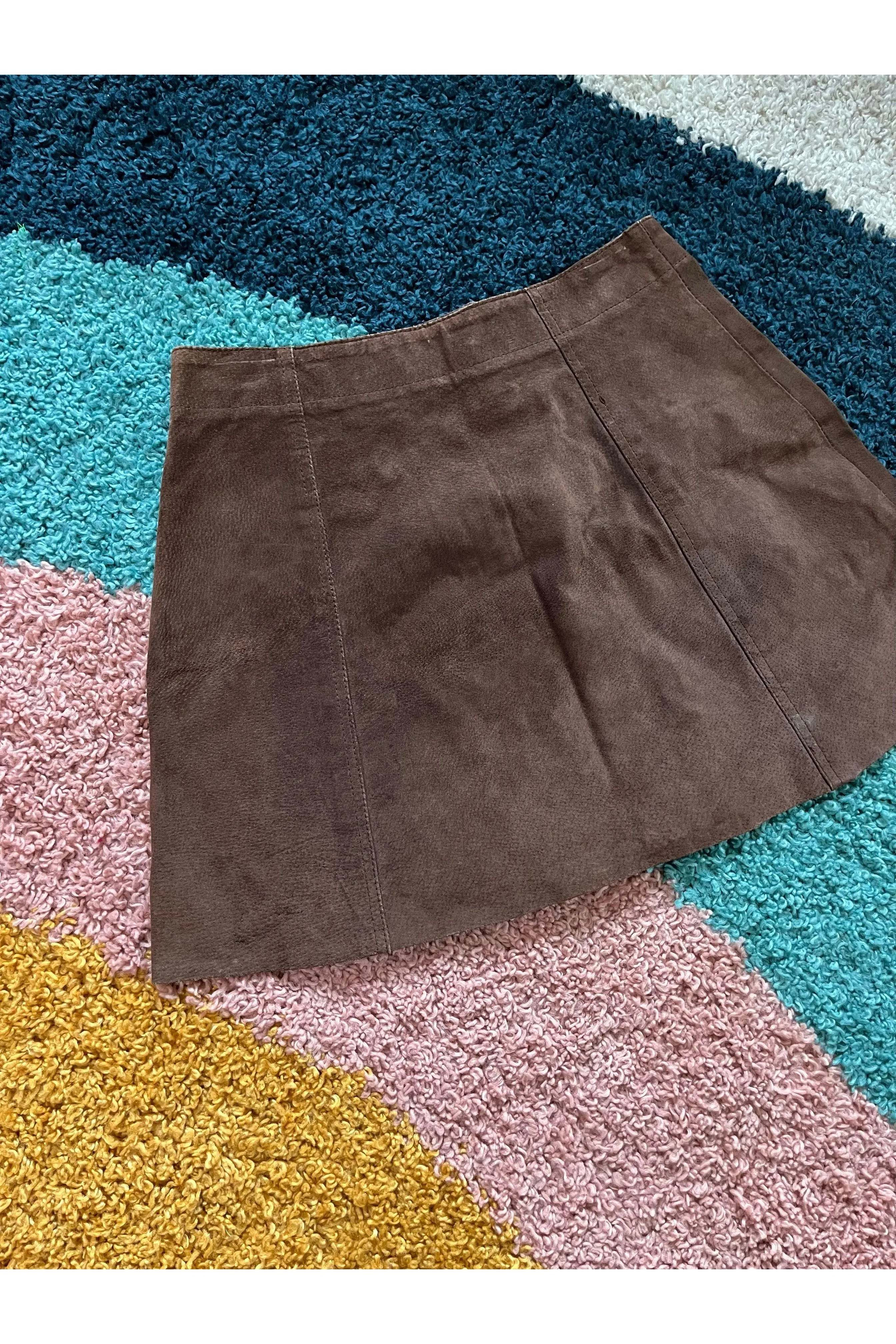 Vintage 90s does 60s-70s Suede Skirt