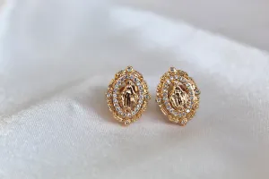 Vintage Virgin Mary Earrings