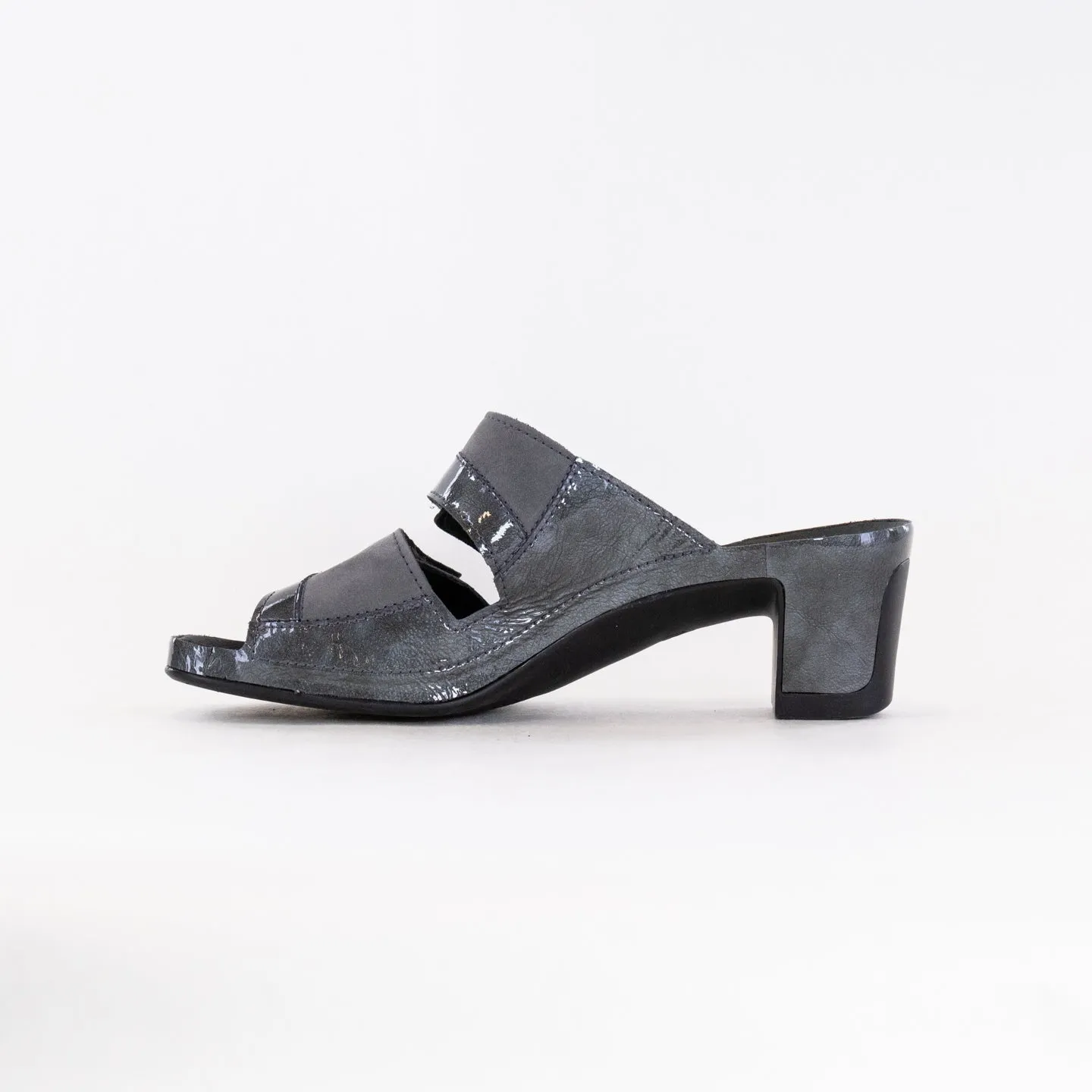 Vital Joy Mule Sandal (Women's) - Apache Grey Nubuck/Patent Leather