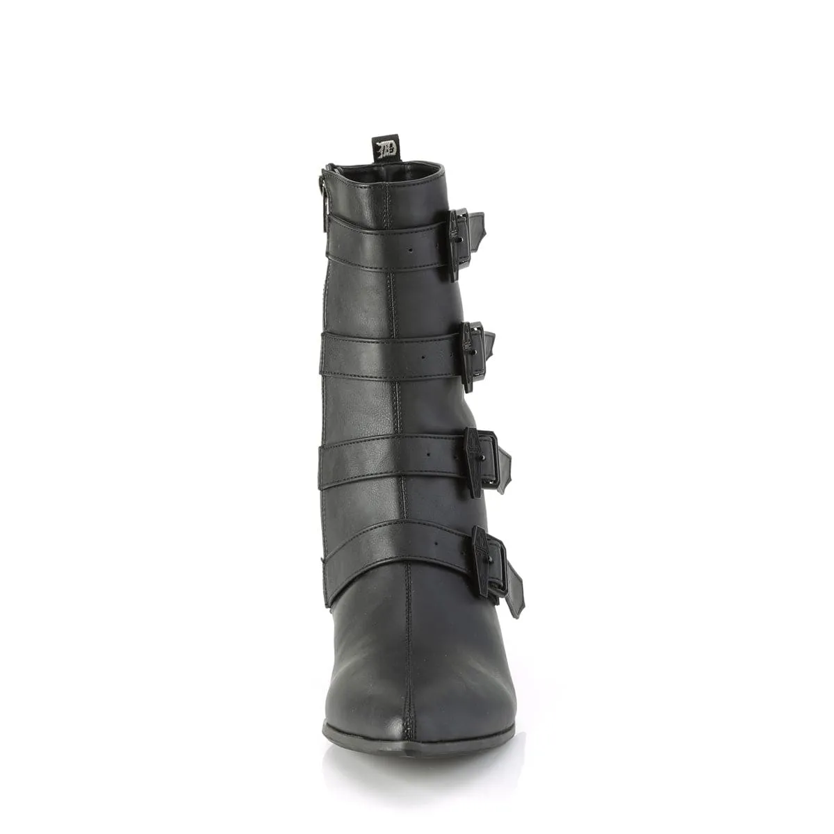 WARLOCK-110-C Black Vegan Leather