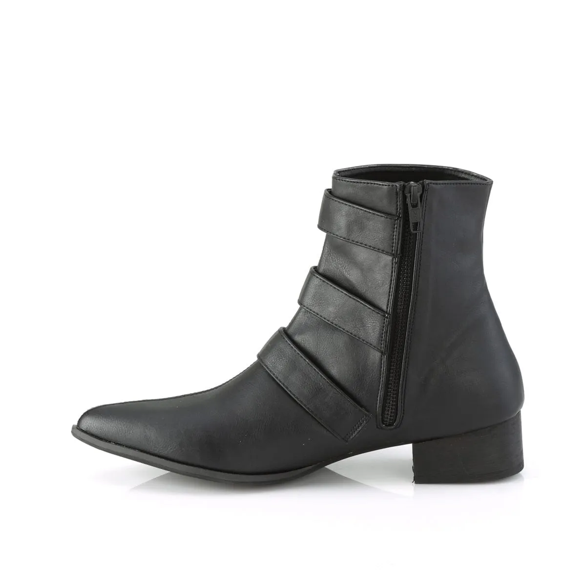 WARLOCK-50-C Black Vegan Leather