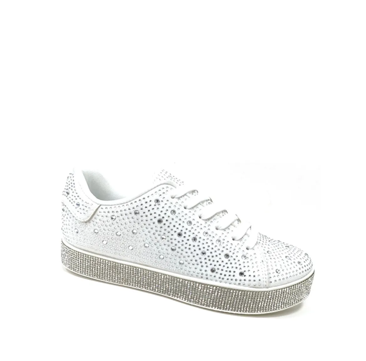 White rhinestone, tennis shoes ￼