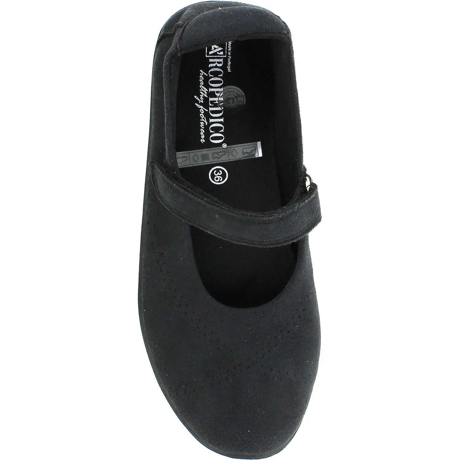 Women's Arcopedico L18 Black Synthetic Suede