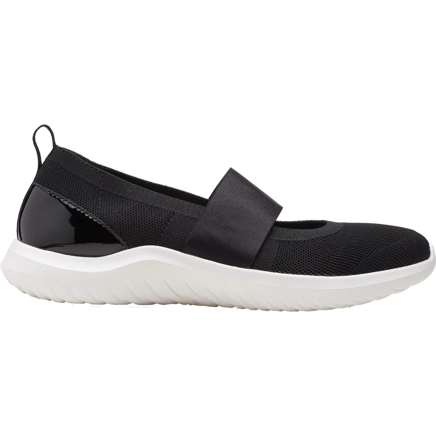 Women's Clarks Cloudsteppers Nova Sol Black Knit Fabric