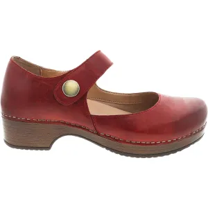 Women's Dansko Beatrice Red Waxy Burnished Leather