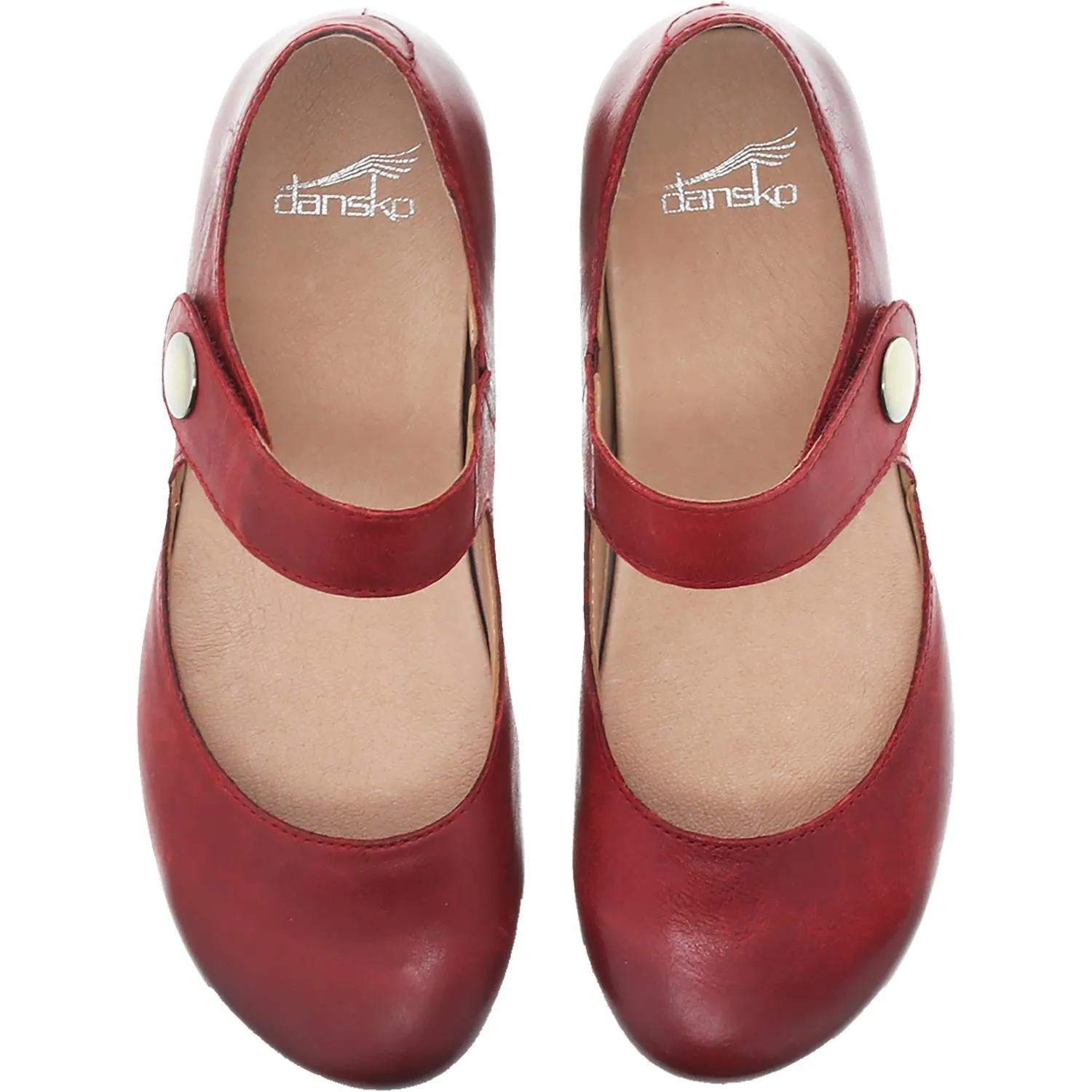 Women's Dansko Beatrice Red Waxy Burnished Leather